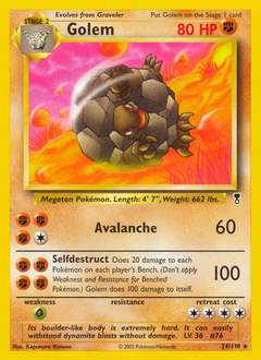 Golem, Legendary Collection #24, Pokémon TCG card