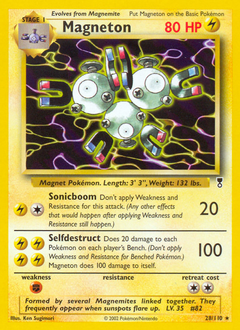 Magneton, Legendary Collection #28, Pokémon TCG card