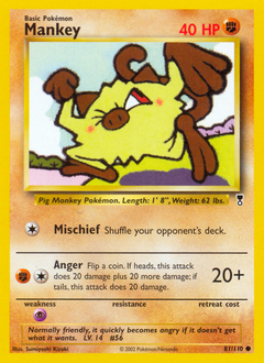 Mankey, Legendary Collection #81, Pokémon TCG card