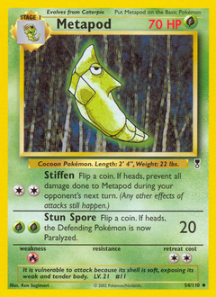 Metapod, Legendary Collection #54, Pokémon TCG card