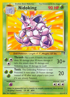 Nidoking, Legendary Collection #31, Pokémon TCG card
