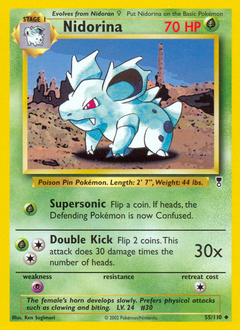 Nidorina, Legendary Collection #55, Pokémon TCG card