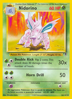 Nidorino, Legendary Collection #56, Pokémon TCG card