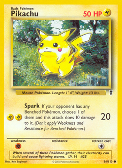 Pikachu, Legendary Collection #86, Pokémon TCG card