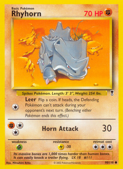 Rhyhorn, Legendary Collection #90, Pokémon TCG card