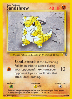 Sandshrew, Legendary Collection #91, Pokémon TCG card