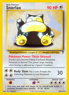 Snorlax, Legendary Collection #64, Pokémon TCG card