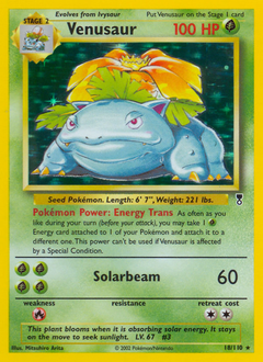 Venusaur, Legendary Collection #18, Pokémon TCG card