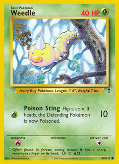 Weedle, Legendary Collection #99, Pokémon TCG card