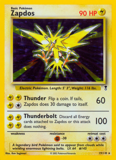 Zapdos, Legendary Collection #19, Pokémon TCG card