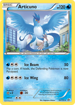Articuno, Legendary Treasures #32, Pokémon TCG card