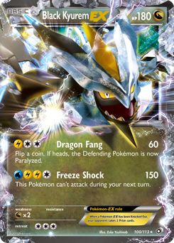 Black Kyurem-EX, Legendary Treasures #100, Pokémon TCG card