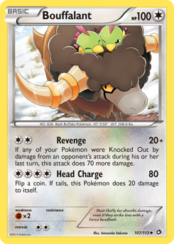 Bouffalant, Legendary Treasures #107, Pokémon TCG card