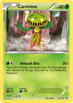 Carnivine, Legendary Treasures #5, Pokémon TCG card