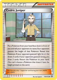 Cedric Juniper, Legendary Treasures #110, Pokémon TCG card