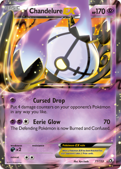 Chandelure-EX, Legendary Treasures #77, Pokémon TCG card