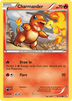 Charmander, Legendary Treasures #17, Pokémon TCG card