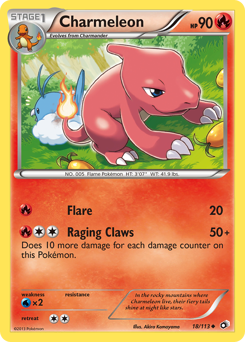 Charmeleon, Legendary Treasures #18, Pokémon TCG card