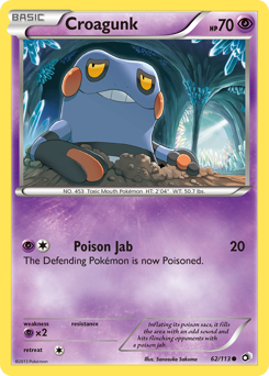 Croagunk, Legendary Treasures #62, Pokémon TCG card