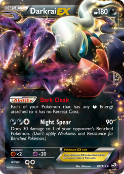 Darkrai-EX, Legendary Treasures #88, Pokémon TCG card