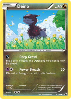 Deino, Legendary Treasures #97, Pokémon TCG card