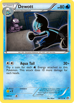 Dewott, Legendary Treasures #38, Pokémon TCG card