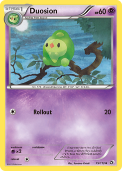 Duosion, Legendary Treasures #75, Pokémon TCG card