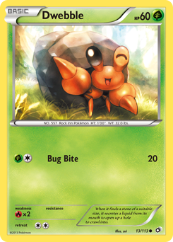 Dwebble, Legendary Treasures #13, Pokémon TCG card