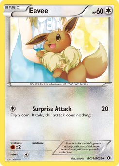 Eevee, Legendary Treasures #RC14, Pokémon TCG card