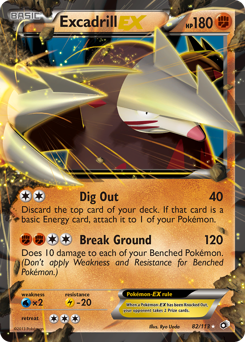 Excadrill-EX, Legendary Treasures #82, Pokémon TCG card
