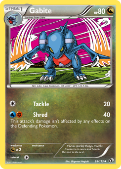 Gabite, Legendary Treasures #95, Pokémon TCG card