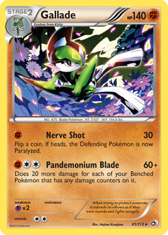 Gallade, Legendary Treasures #81, Pokémon TCG card