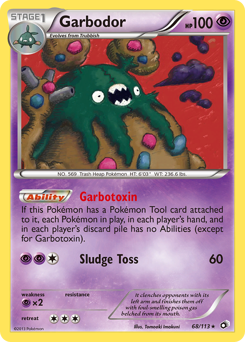 Garbodor, Legendary Treasures #68, Pokémon TCG card