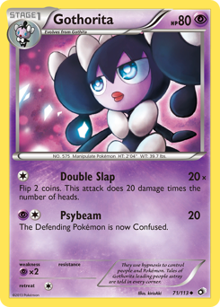 Gothorita, Legendary Treasures #71, Pokémon TCG card