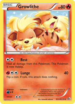 Growlithe, Legendary Treasures #RC4, Pokémon TCG card