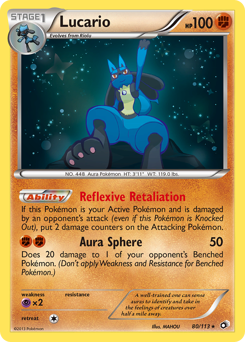 Lucario, Legendary Treasures #80, Pokémon TCG card