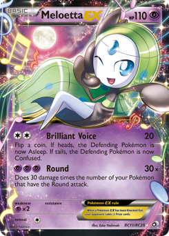 Meloetta-EX, Legendary Treasures #RC11, Pokémon TCG card