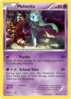 Meloetta, Legendary Treasures #78, Pokémon TCG card