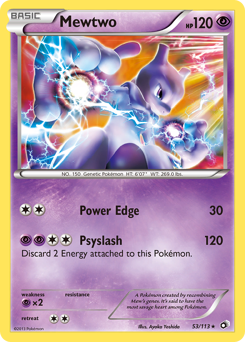 Mewtwo, Legendary Treasures #53, Pokémon TCG card