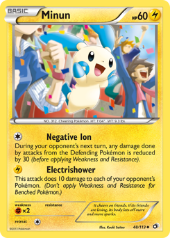 Minun, Legendary Treasures #48, Pokémon TCG card