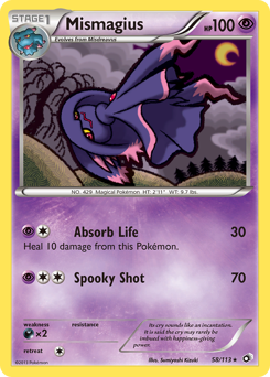 Mismagius, Legendary Treasures #58, Pokémon TCG card