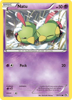 Natu, Legendary Treasures #55, Pokémon TCG card