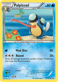 Palpitoad, Legendary Treasures #41, Pokémon TCG card
