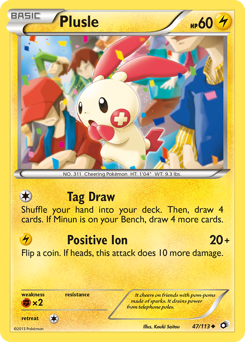 Plusle, Legendary Treasures #47, Pokémon TCG card