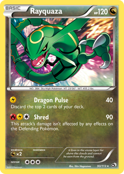 Rayquaza, Legendary Treasures #93, Pokémon TCG card