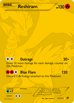 Reshiram, Legendary Treasures #114, Pokémon TCG card