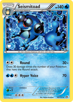 Seismitoad, Legendary Treasures #42, Pokémon TCG card