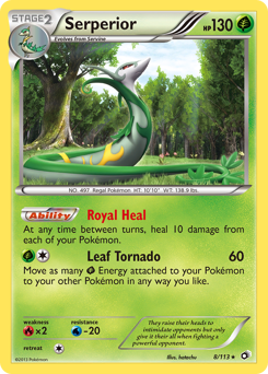 Serperior, Legendary Treasures #8, Pokémon TCG card