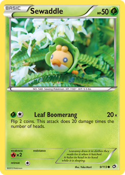 Sewaddle, Legendary Treasures #9, Pokémon TCG card
