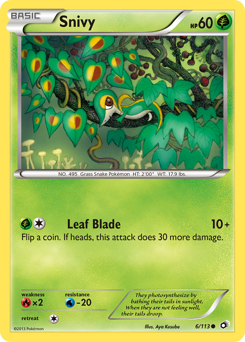 Snivy, Legendary Treasures #6, Pokémon TCG card